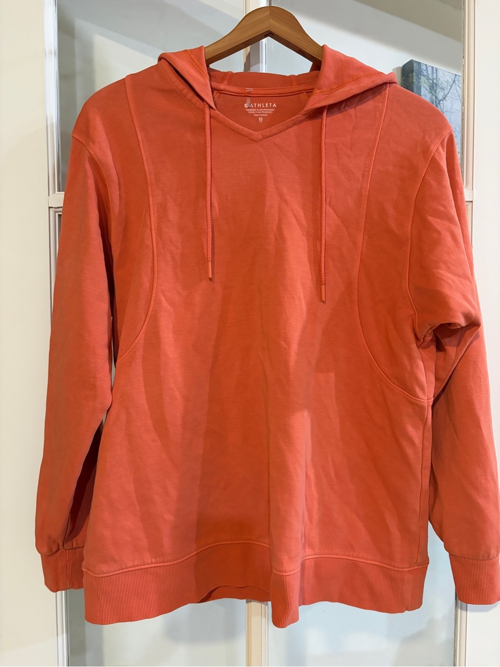 Athleta Women's Sundown Hoodie Sweatshirt Orange Size XS
